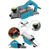 Schatz 800W Sjs Metal Şanzıman Bakır Sargı Motor Çift Bıçaklı Planya Rende Makinesi Mavi