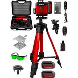 Schatz Profesyonel 360° 16 Köşe Otomatik Hizalama Tripod'lu Yeşil Işık Lazer Hizalama Kırmızı