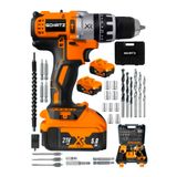 Schatz Xr 21V 5 Ah Metal Şanzıman Li-Ion Çift Akülü Darbeli Şarjlı Vidalama Matkap Turuncu