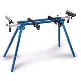 Scheppach 5907107900 çalışma alanı/çalışma masası 5550, ergonomik yükseklikte çalışma, kolay taşıma için kompakt hafif yapı, sağlam yan uzatma, 150 kg'a kadar, gümüş/mavi
