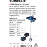 Scheppach BC-PMX100-X-SET L 20V Akülü Boya ve Harç Karıştırıcı 4.0AH