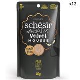 Schesir 12x80 gr After Dark Tavuk ve Sığır Etli Pouch Mousse Kedi Yaş Maması
