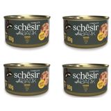 Schesir 4x80 gr After Dark Parça Etli Tavuklu Kedi Konservesi