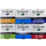 Schesir 6x85 gr Karma Paket Konserve Kedi Maması Yaş Kedi Maması