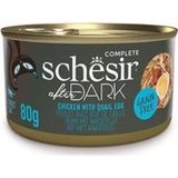 Schesir 80 gr After Dark Sos İçinde Tavuklu ve Bıldırcın Yumurtalı Tahılsız Yetişkin Kedi Konservesi