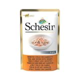 Schesir 85 gr Jelly Ton Balıklı Tavuk ve Karidesli Pouch Konserve Yetişkin Kedi Maması
