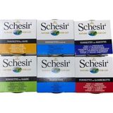 Schesir 85 Grx6 Multipack Kedi Yaş Maması İstiridye Aromalı Premium Kalite Besleyici İçerik
