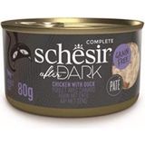 Schesir After Dark Tavuk ile Ördek Et Suyunda Yetişkin Kedi Konservesi 80g