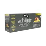 Schesir After Dark Tavuk&Bıldırcın Yumurtası&Sığır&Ördek Et Suyunda Yetişkin Kedi Konservesi Çeşit Paketi 12x80g