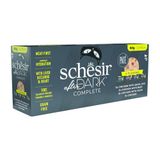 Schesir After Tavuk&Bıldırcın Yumurtası&Sığır&Ördek Et Suyunda Pate Yetişkin Konservesi Çeşit Paketi 12x80g