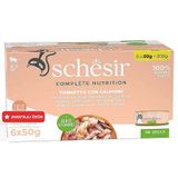 Schesir C125 Multipack Ton ve Somonlu Kedi Yaş Maması 6 x 50 Gr