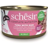 Schesir Jelly Ton Balıklı ve Jambonlu 85 gr Yetişkin Konserve Kedi Maması - Ton Balığı