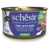 Schesir Jelly Ton Balıklı ve Sığır Etli 85 gr Yetişkin Konserve Kedi Maması - Ton Balığı