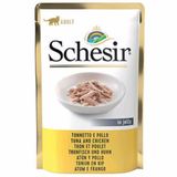 Schesir Jöle İçersinde Pouch Ton Balık ve Tavuklu 85 gr Yetişkin Kedi Konservesi
