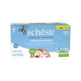 Schesir Jöle İçinde Ton Balığı ve Levrekli Yetişkin 6x50 gr Konserve Kedi Maması