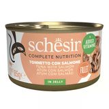 Schesir Jöle İçinde Ton Balıklı Ve Somonlu Kedi Konserve Maması 85Gr