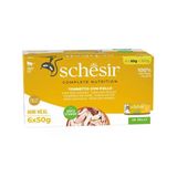 Schesir Jöle İçinde Ton Balıklı ve Tavuklu Yetişkin 6x50 gr Kedi Konservesi