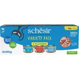 Schesir Klasik Lezzetler Jelly Kedi Yaş Maması 50 gr 6'lı (2ton-2ton Levrek-2ton Karides) Kedi Konserve Islak Mama - Ton Balığı