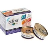 Schesir Multipack Biftekli Konserve Kedi Maması 6X50 gr İstiridye Tatlı Premium Kalite