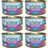 Schesir Sardalya ve Uskumrulu Sos Içinde Kedi Konserve Maması 70 gr 6 Adet