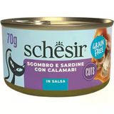 Schesir Sardalya ve Uskumrulu Sos İçinde Kedi Konserve Maması 70 Gr