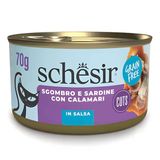 Schesir Sos İçinde Sardalyalı Ve Uskumrulu Kedi Konserve Maması 70Gr