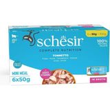 Schesir Sos Içinde Ton Balıklı Yetişkin Kedi Konservesi 6X50 gr Kedi Yaş Maması In Broth - Ton Balığı