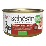 Schesir Ton Balıklı ve Barbun Balıklı Jöle Içinde Konserve Kedi Maması 70GR