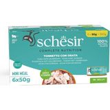 Schesir Ton Balıklı ve Çipuralı Jelly Kedi Yaş Maması 50 gr 6'lı Kedi Konserve Islak Mama - Ton Balığı