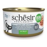 Schesir Ton Balıklı ve Kalamarlı Jöle Içinde Konserve Kedi Maması 70GR