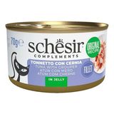 Schesir Ton Balıklı ve Orfoz Balıklı Jöle Içinde Konserve Kedi Maması 70GR