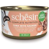 Schesir Ton Balıklı Ve Somonlu Jelly Kedi Yaş Maması 85Gr 10Adet Kedi Konserve Islak Mama