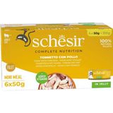 Schesir Ton Balıklı ve Tavuklu Jelly Kedi Yaş Maması 50 gr 6'lı Kedi Konserve Islak Mama - Ton Balığı