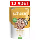 Schesir Ton Balıklı Ve Tavuklu Jelly Pouch Kedi Yaş Maması 85Gr 12Adet Kedi Konserve Islak Mama