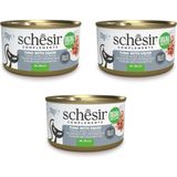 Schesir Ton ve Kalamar Jöleli Tamamlayıcı Kedi Konservesi 70 Gr. x 3 Adet