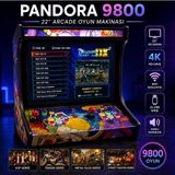 ScHitec 4K 3D Pandora 9800 Arcade Oyunlu Taşınabilir Pandora Masaüstü Kabinli 22inç Atari Makinası
