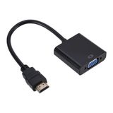 Schitec 4K/1080P Full Hd Hdmı To Vga Dönüştürücü Adaptör Kablo Çevirici Siyah