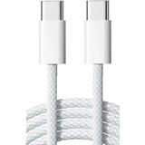 Schitec 6A 66W Apple Iphone 15 Uyumlu Type-C To Type-C Orgulu Hizli Data Ve Sarj Kablosu Beyaz