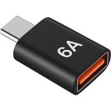 SChitec 6A UsbA to Type-C Dönüştürücü Adaptör | Hızlı Şarj & Veri Aktarım Adaptörü J624 Siyah