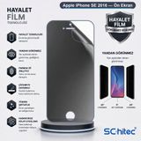 SChitec Apple iPhone SE 2016 Uyumlu Ön Yüzey Hayalet Privacy Hidrojel Ekran Koruyucu