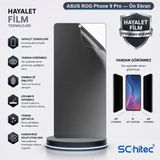 SChitec ASUS ROG Phone 9 Pro Uyumlu Ön Yüzey Hayalet Privacy Hidrojel Ekran Koruyucu