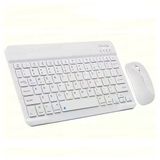 Schitec Bluetooth Klavye + 2,4 Ghz+Bluetooth Mouse Seti Type-C Şarjlı Beyaz