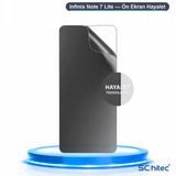 SChitec Infinix Note 7 Lite Uyumlu Ön Yüzey Hayalet Privacy Hidrojel Ekran Koruyucu