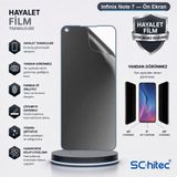 SChitec Infinix Note 7 Uyumlu Ön Yüzey Hayalet Privacy Hidrojel Ekran Koruyucu