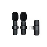 Schitec K9 Lightning Çift Kablosuz Wireless HD Siyah Yaka Mikrofonu
