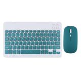 ScHitec Kablosuz Klavye ve Mouse Set Type-C Şarjlı Bluetooth 2.4G Bağlantılı Yeşil