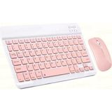Schitec Kablosuz Klavye Ve Mouse Set Type-C Şarjlı Bluetooth 2.4G Bağlantlılı Pembe