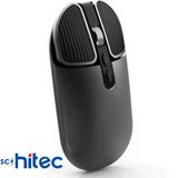 Schitec M203 Çift Modlu Taşınabilir Optik Kablosuz 2.4GHz ve Bluetooth Bağlantılı Süper Sessiz Mouse Siyah