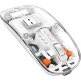 ScHitec M377 Ultra Sessiz 3 Bağlantı Modlu 2xBluetooth Kablosuz + 2.4Gh Gaming Type-C Şarjlı Mouse Beyaz