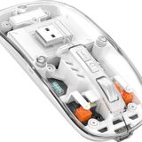Schitec M377 Ultra Sessiz 3 Bağlantı Modlu 2Xbluetooth Kablosuz Bağlantı + 2.4Gh Gaming Type-C Şarjlı Mouse Beyaz